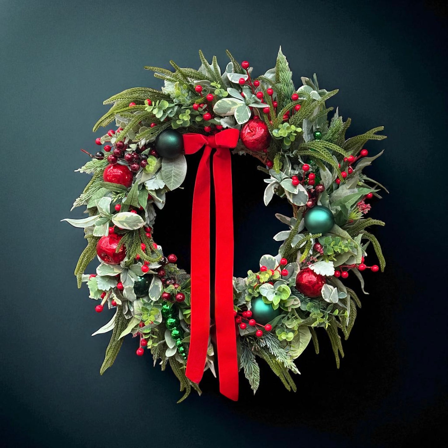 Ribbon & Berries Bliss Christmas Wreath