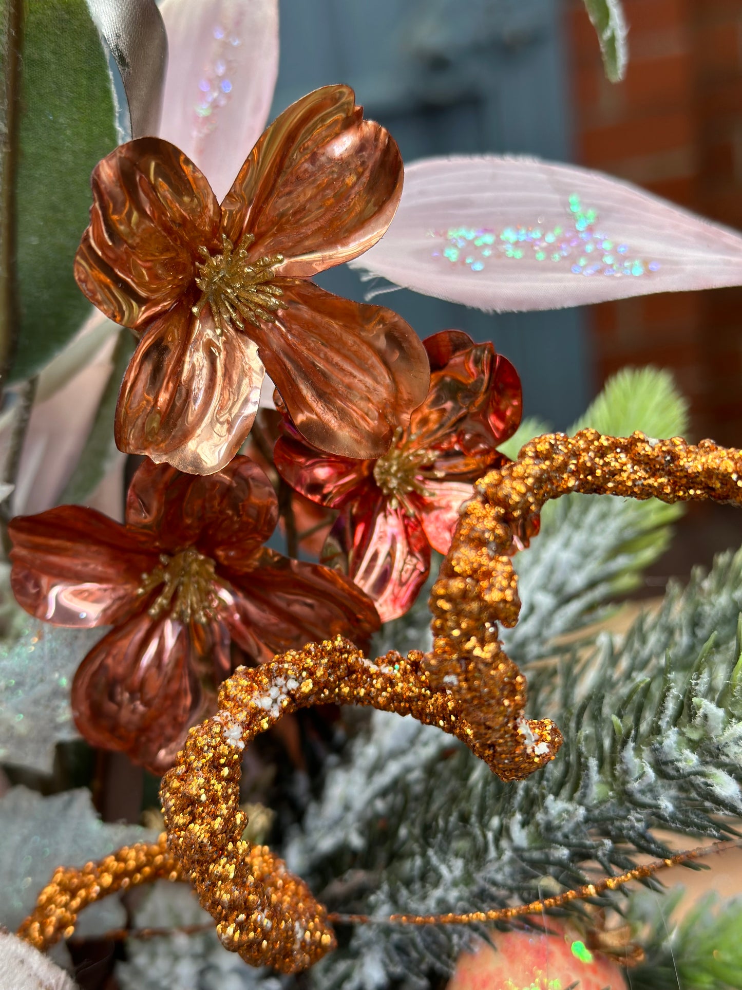 Magnolia's Winter Blush Christmas Arrangement