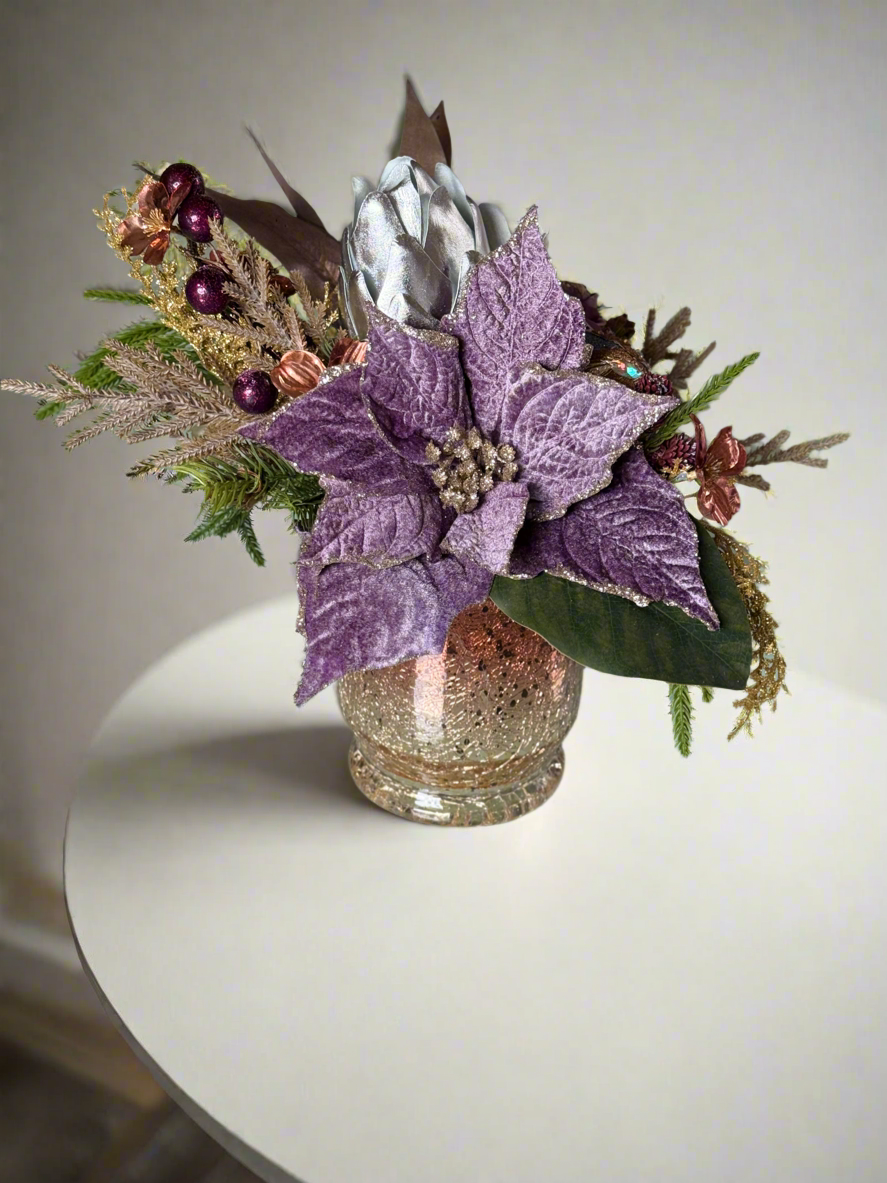 Frosted Fig & Pine Christmas Arrangement