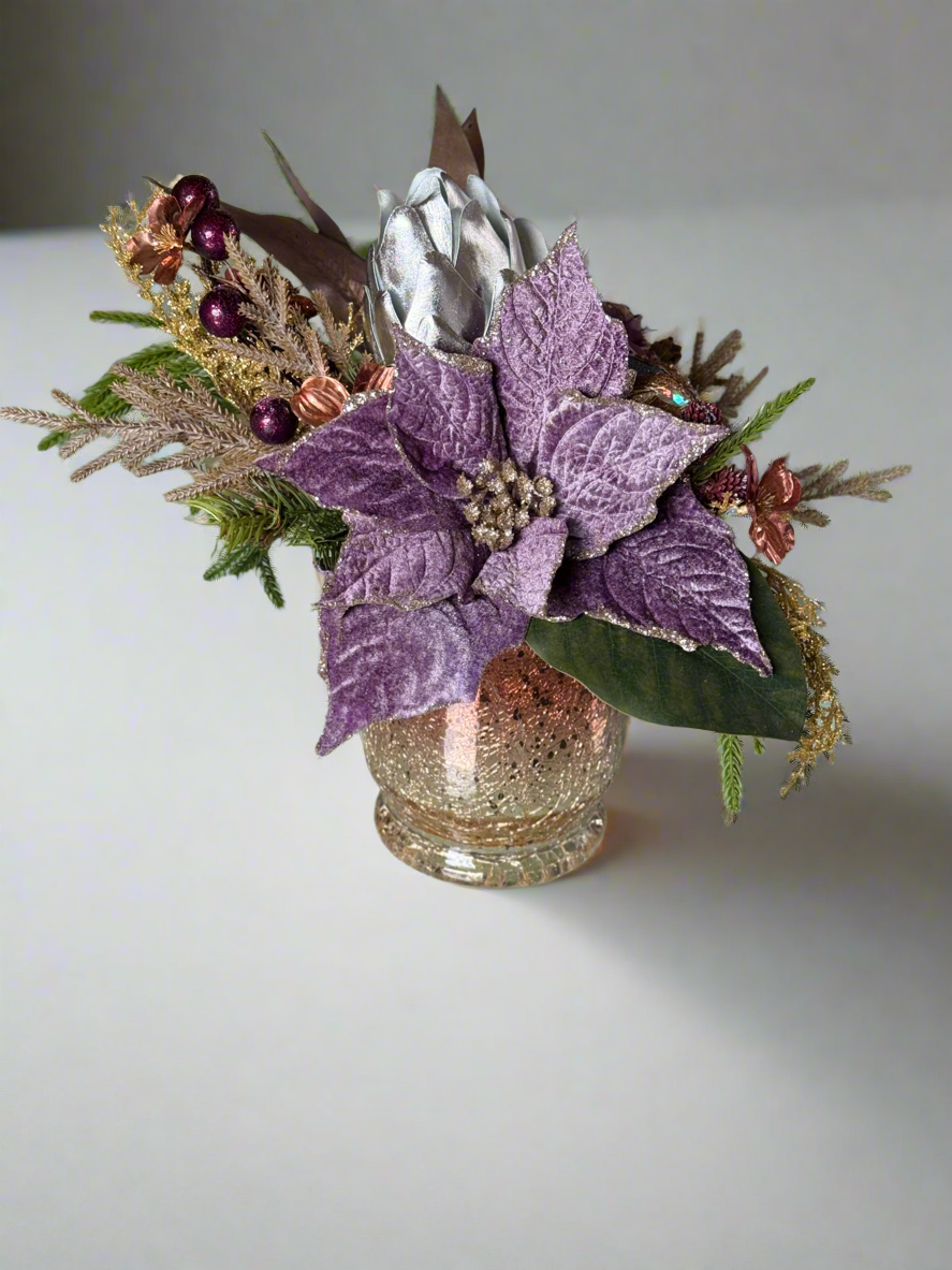 Frosted Fig & Pine Christmas Arrangement