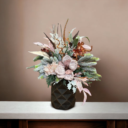 Magnolia's Winter Blush Christmas Arrangement