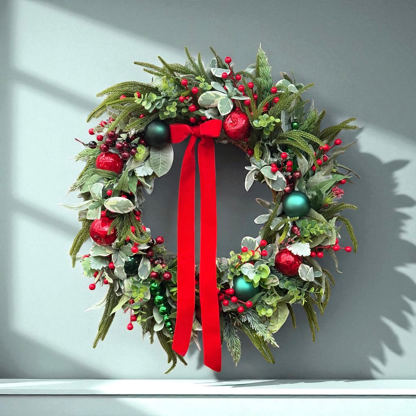 Ribbon & Berries Bliss Christmas Wreath