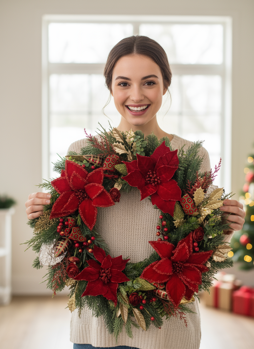 Festive Harmony Christmas Wreath