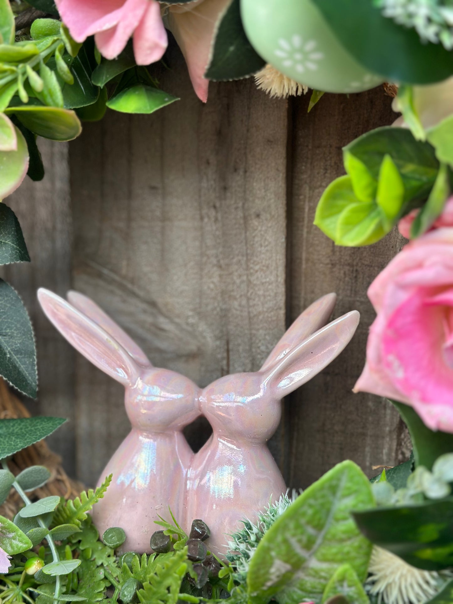 Bunny Kisses & Blooms Easter Wreath