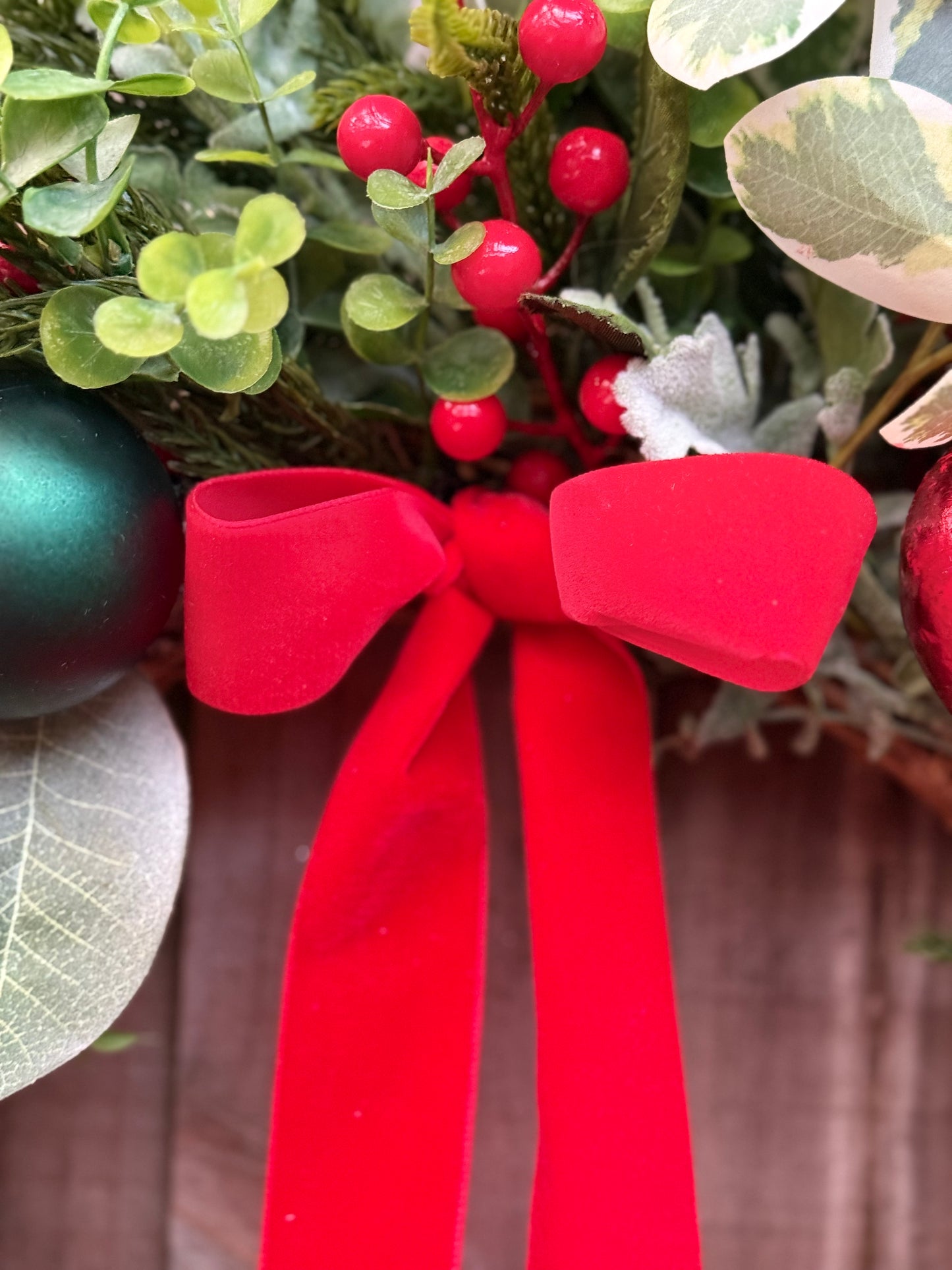 Ribbon & Berries Bliss Christmas Wreath