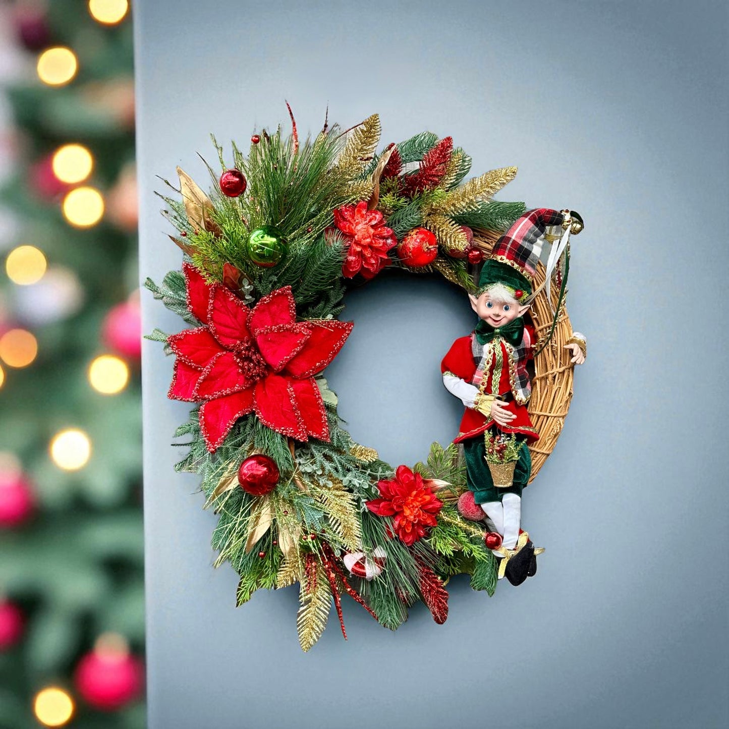 Tartan Whimsy Wonder Christmas Wreath