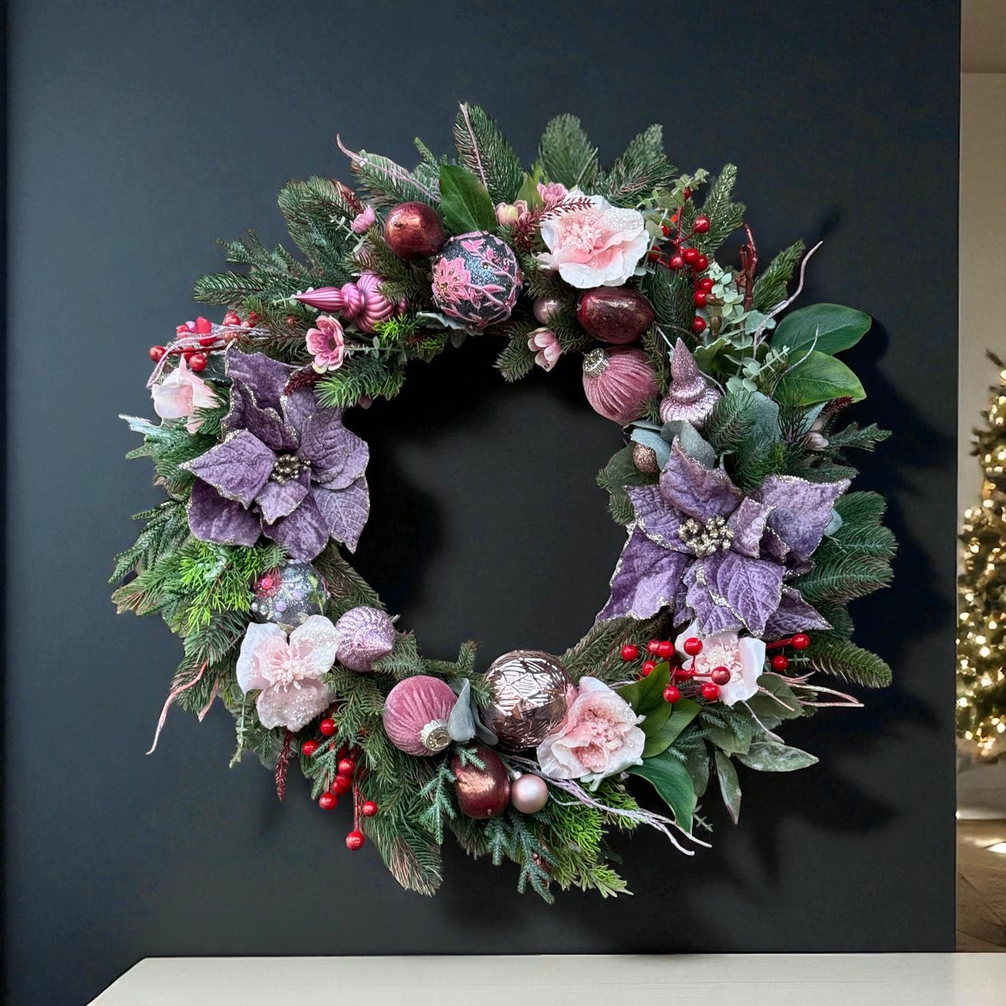 Sugar Plum Vintage Christmas Wreath