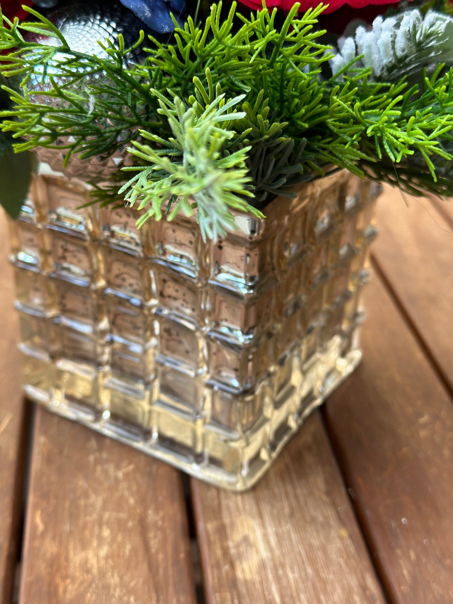 Winter Rose Christmas Table Arrangement