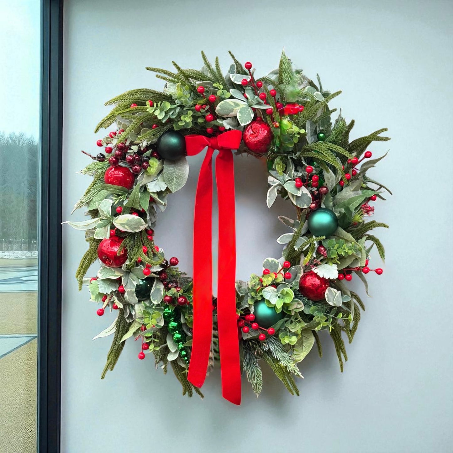 Ribbon & Berries Bliss Christmas Wreath