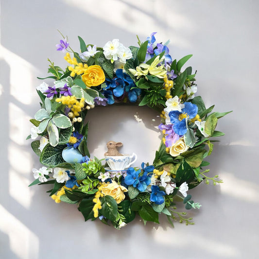 Tea-Time Easter Wreath