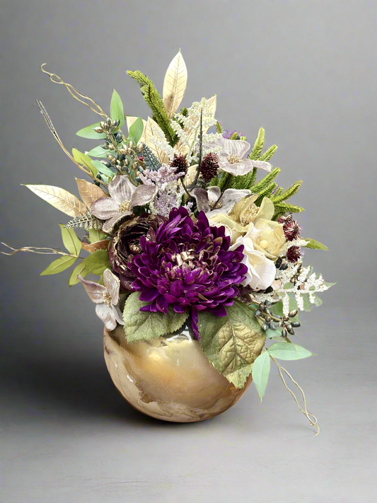 Sugar Plum Elegance Christmas Floral Arrangement
