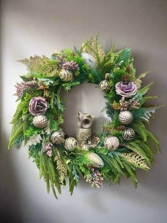 Owl Be Dancing Christmas Wreath