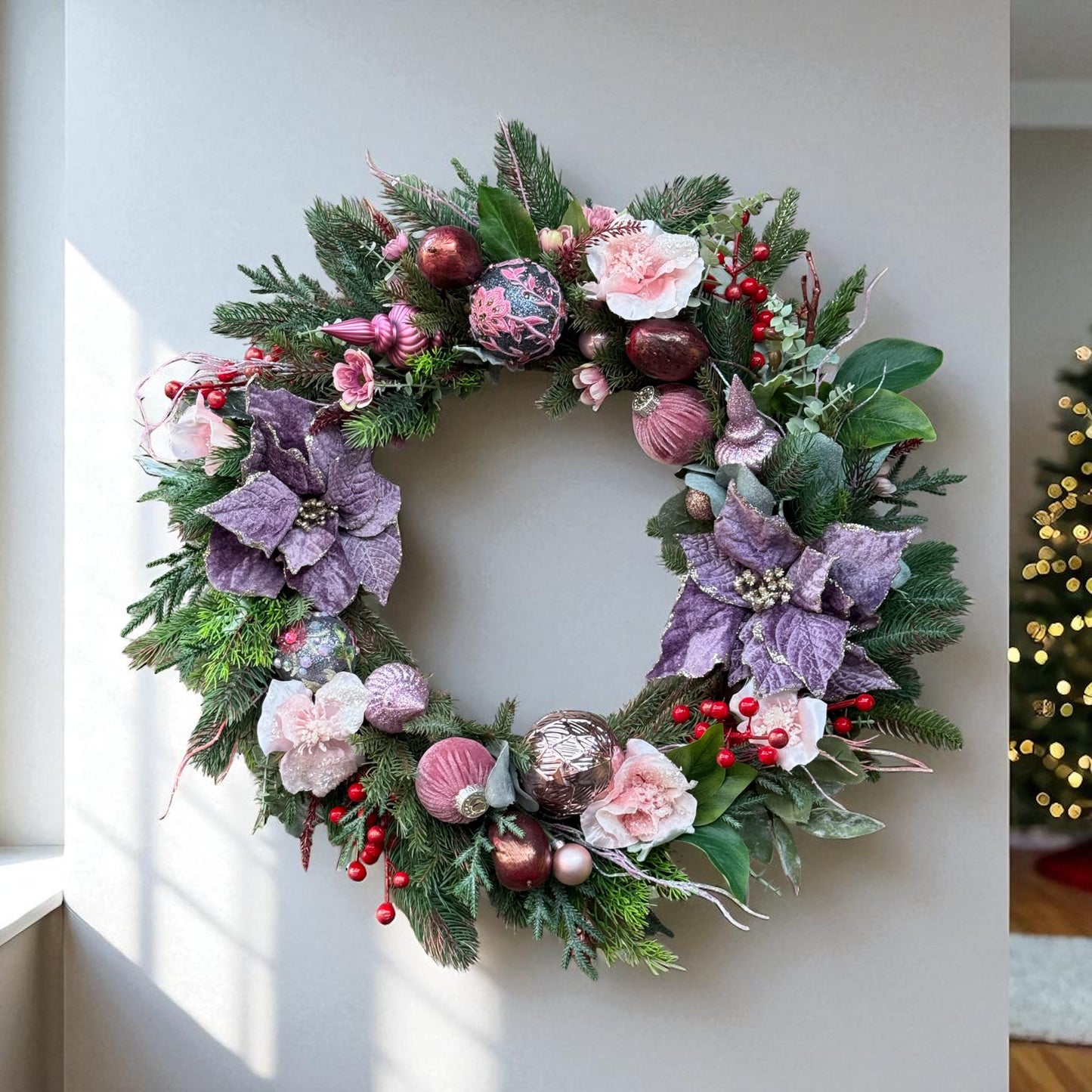 Sugar Plum Vintage Christmas Wreath