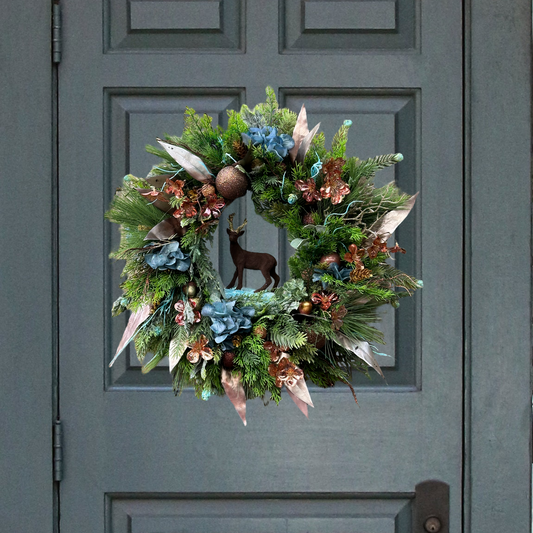 Icy Forest Fantasy Christmas Wreath