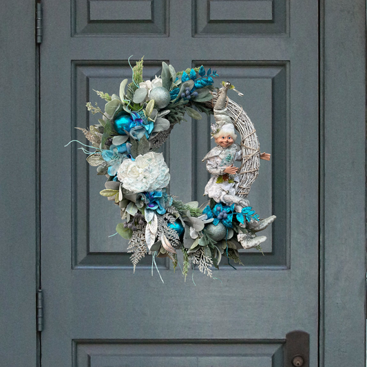 Arctic Silver and Blue Beauty Wreath