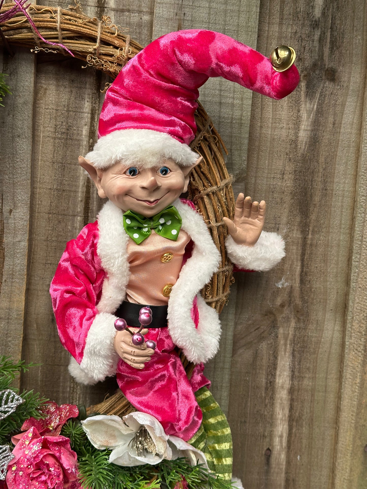 Electric Pink Christmas Wonderland Wreath