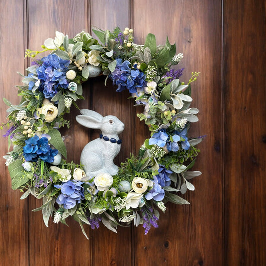 Hydrangea Hop Easter Wreath