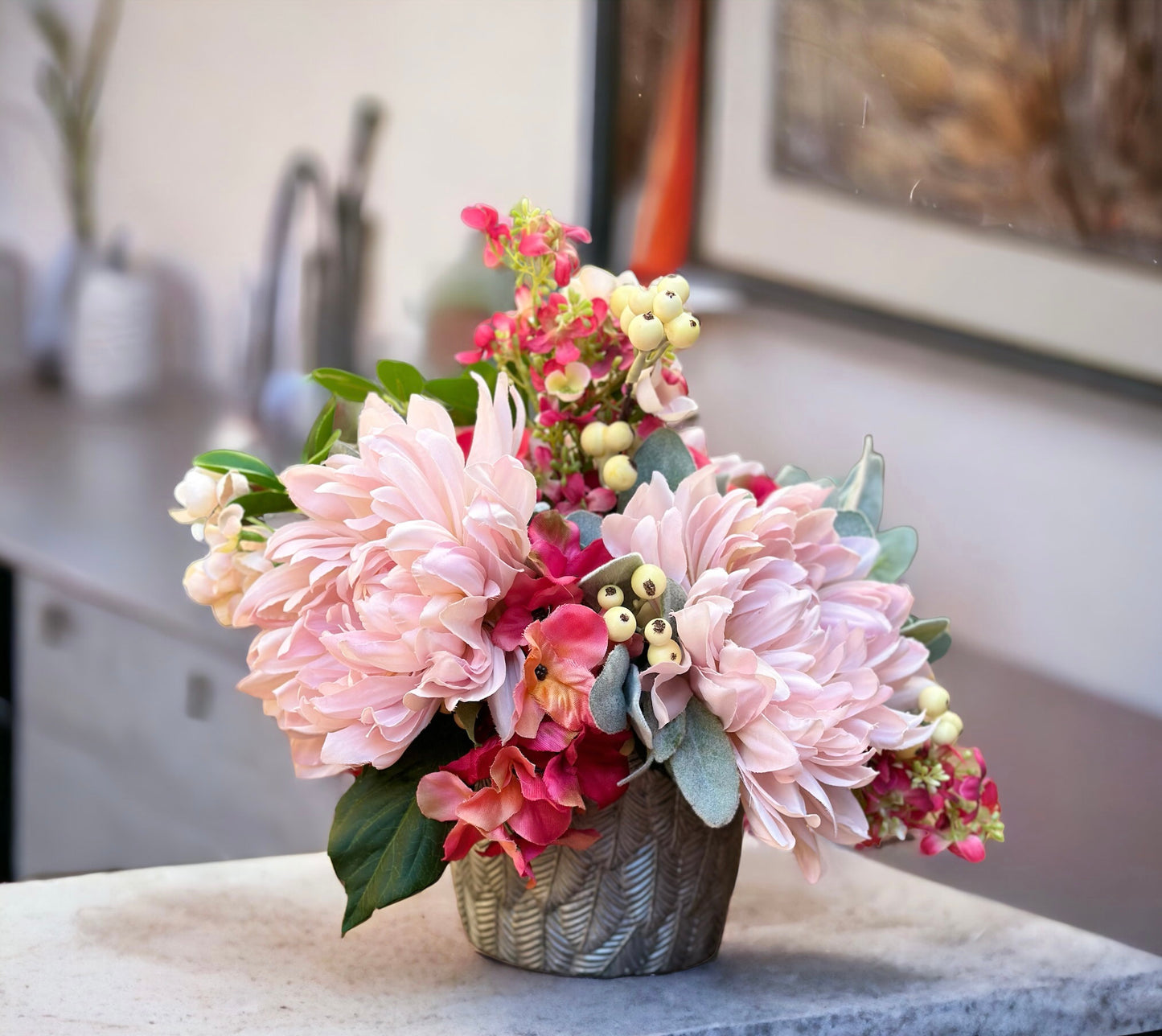 Blushing Blooms Elegance Floral arrangement