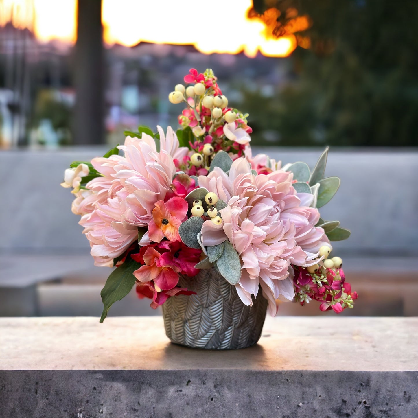 Blushing Blooms Elegance Floral arrangement