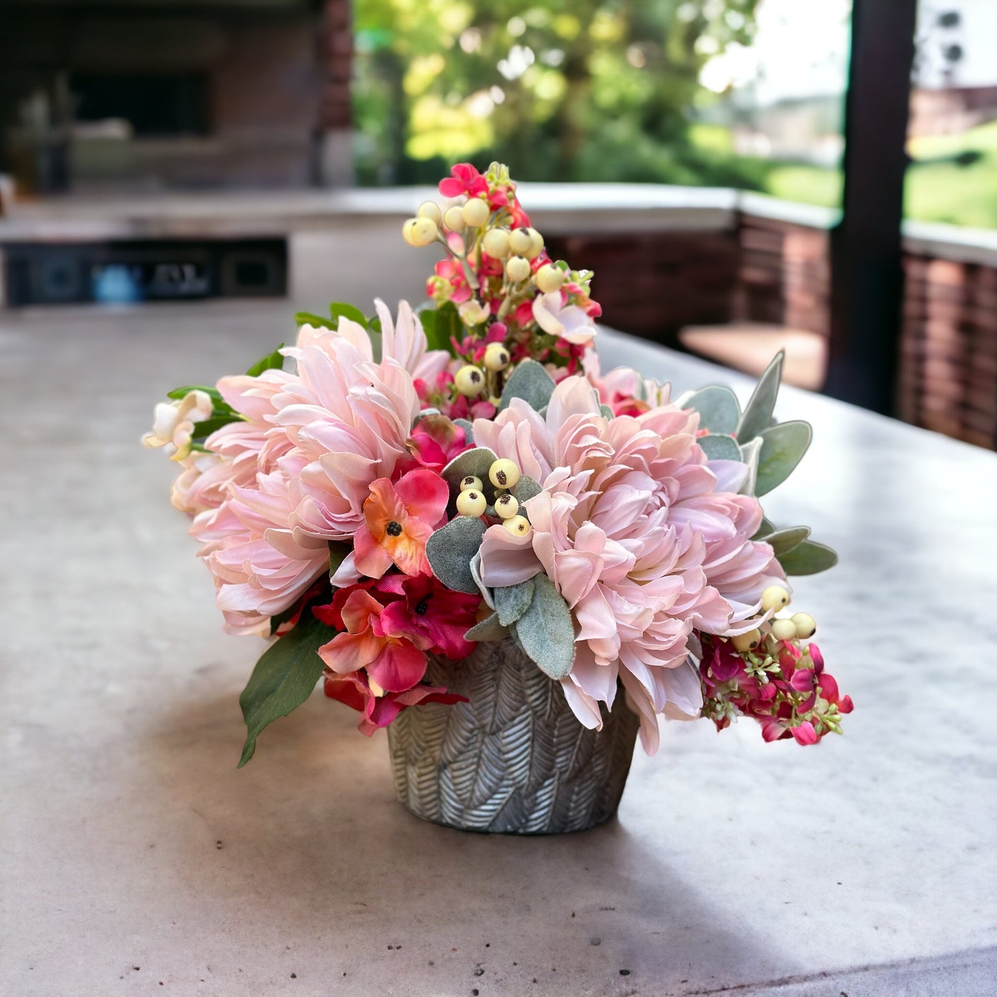 Blushing Blooms Elegance Floral arrangement