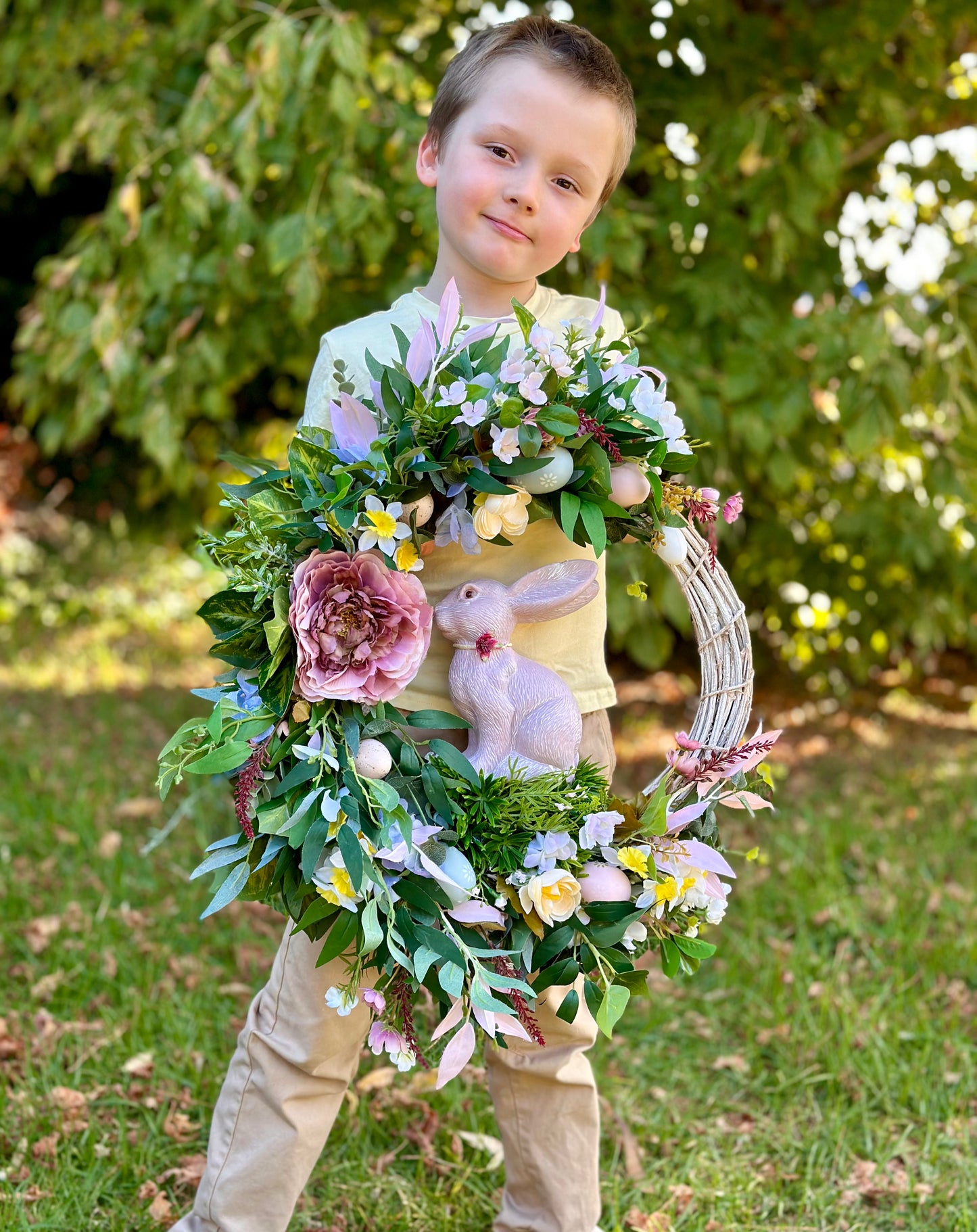 Mauve Easter Meadow Wreath