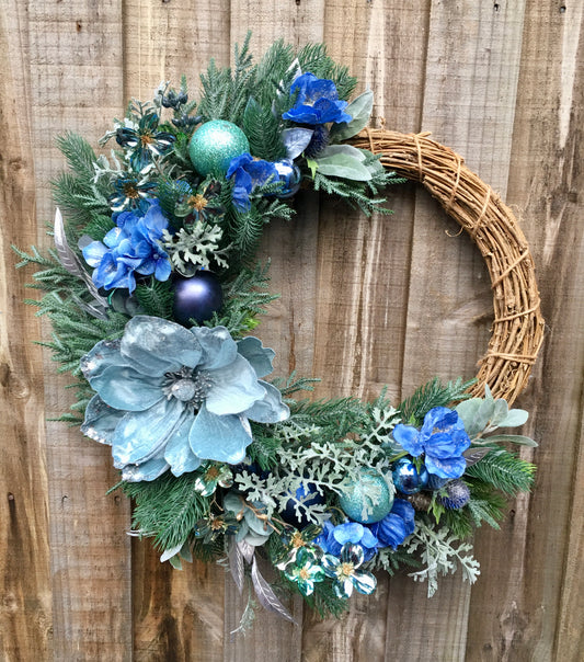 Christmas Blues Wreath