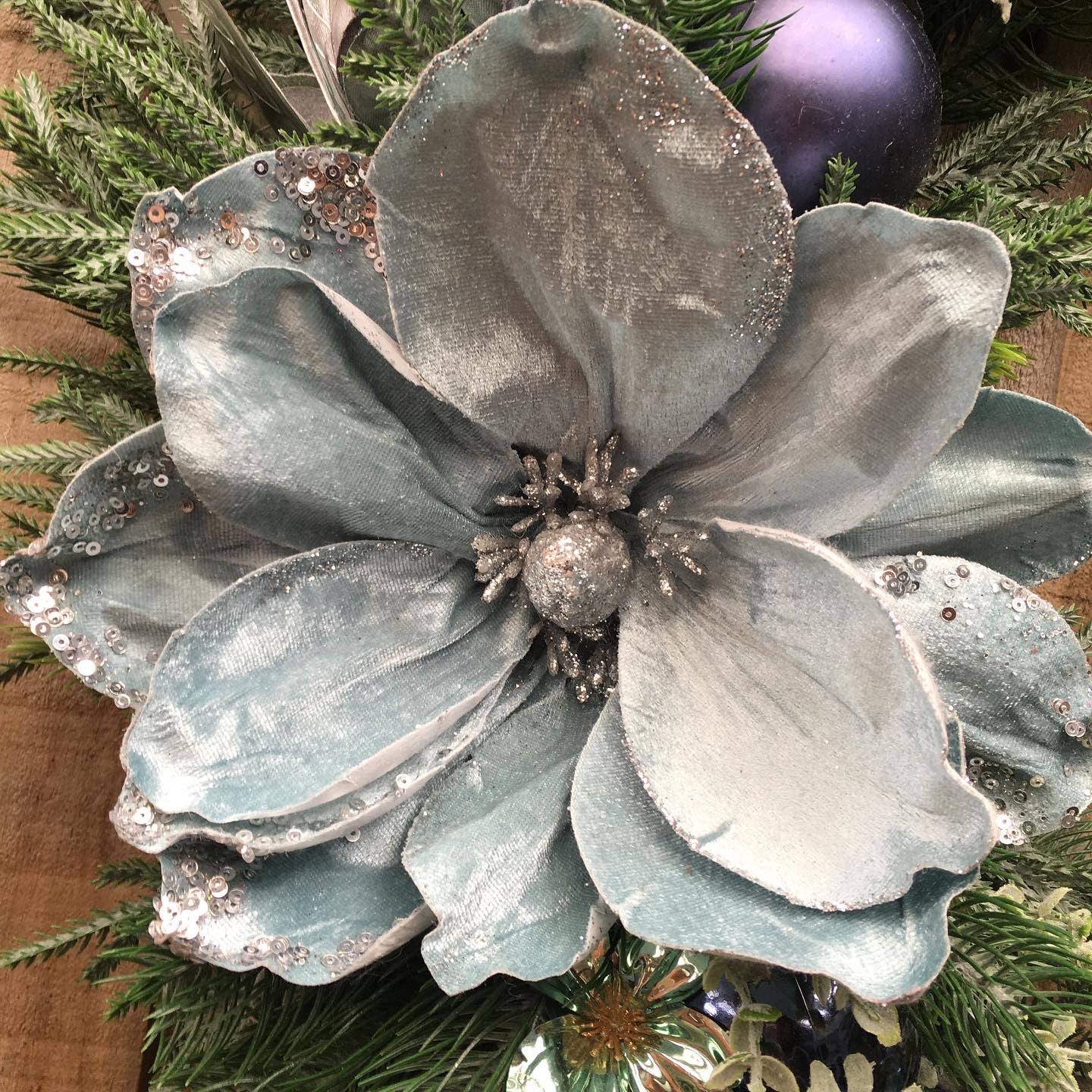 Christmas Blues Wreath