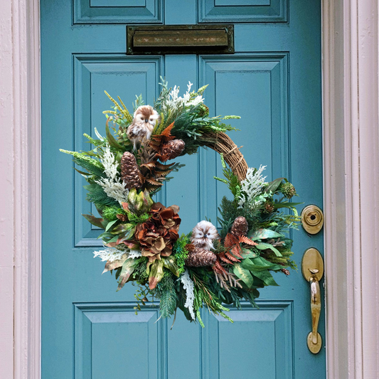 Owl's Christmas Wreath
