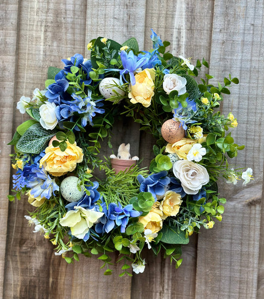 Bunny in a Pot Wreath
