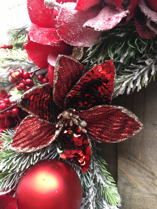 Snow Holiday Wreath