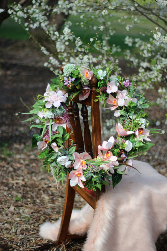 Orchid Waltz Wreath