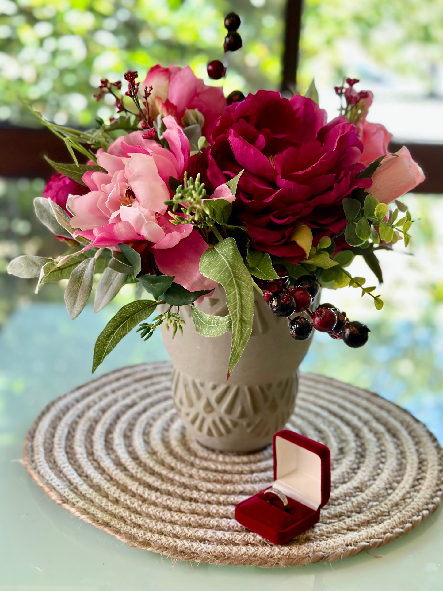 Burgundy Rhapsody Floral Arrangement