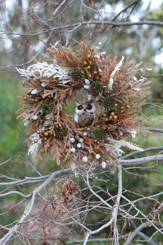 Christmas Hoot Wreath