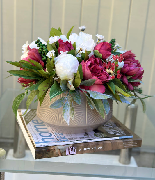 White Chocolate Raspberry Vase Arrangement