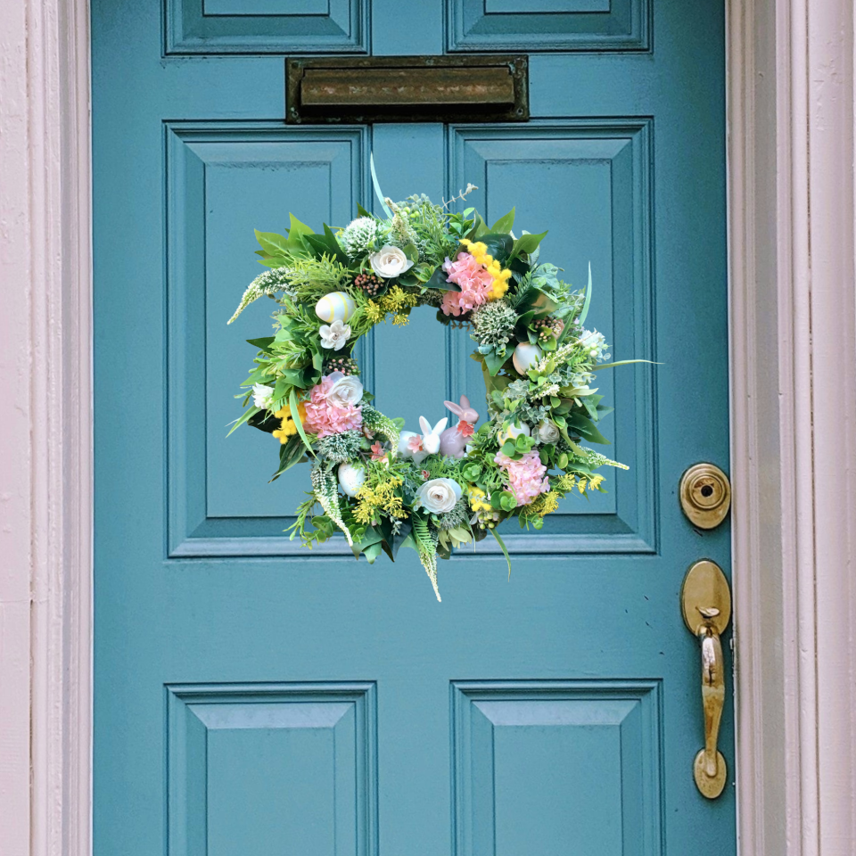 Hopping Along Easter Hunt Road Wreath