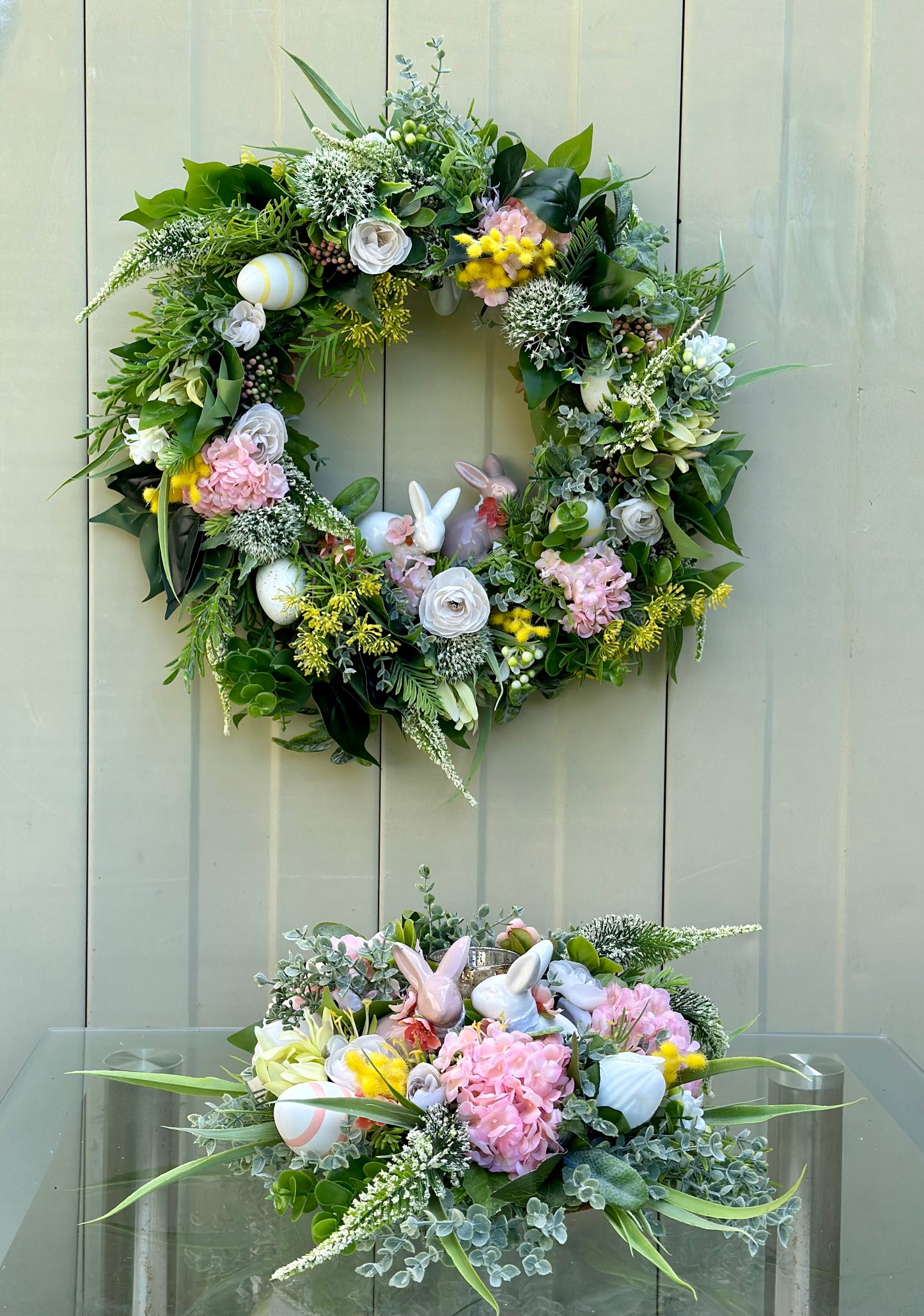 Hopping Along Easter Hunt Road Wreath