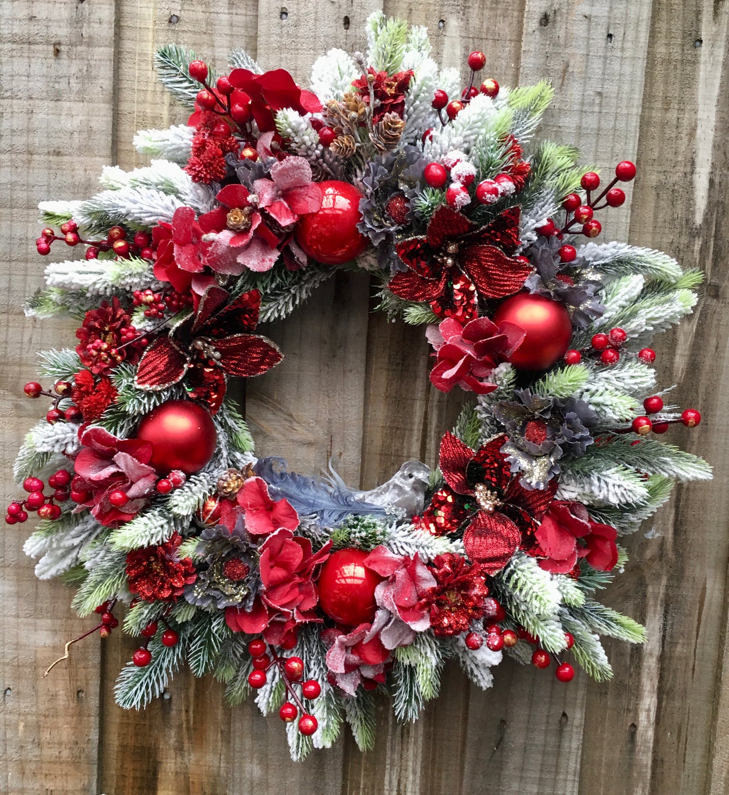 Snow Holiday Wreath
