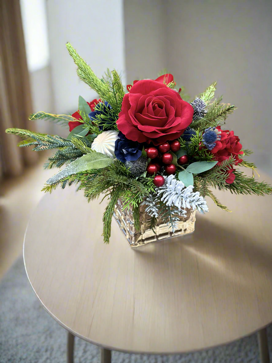 Winter Rose Table Arrangement