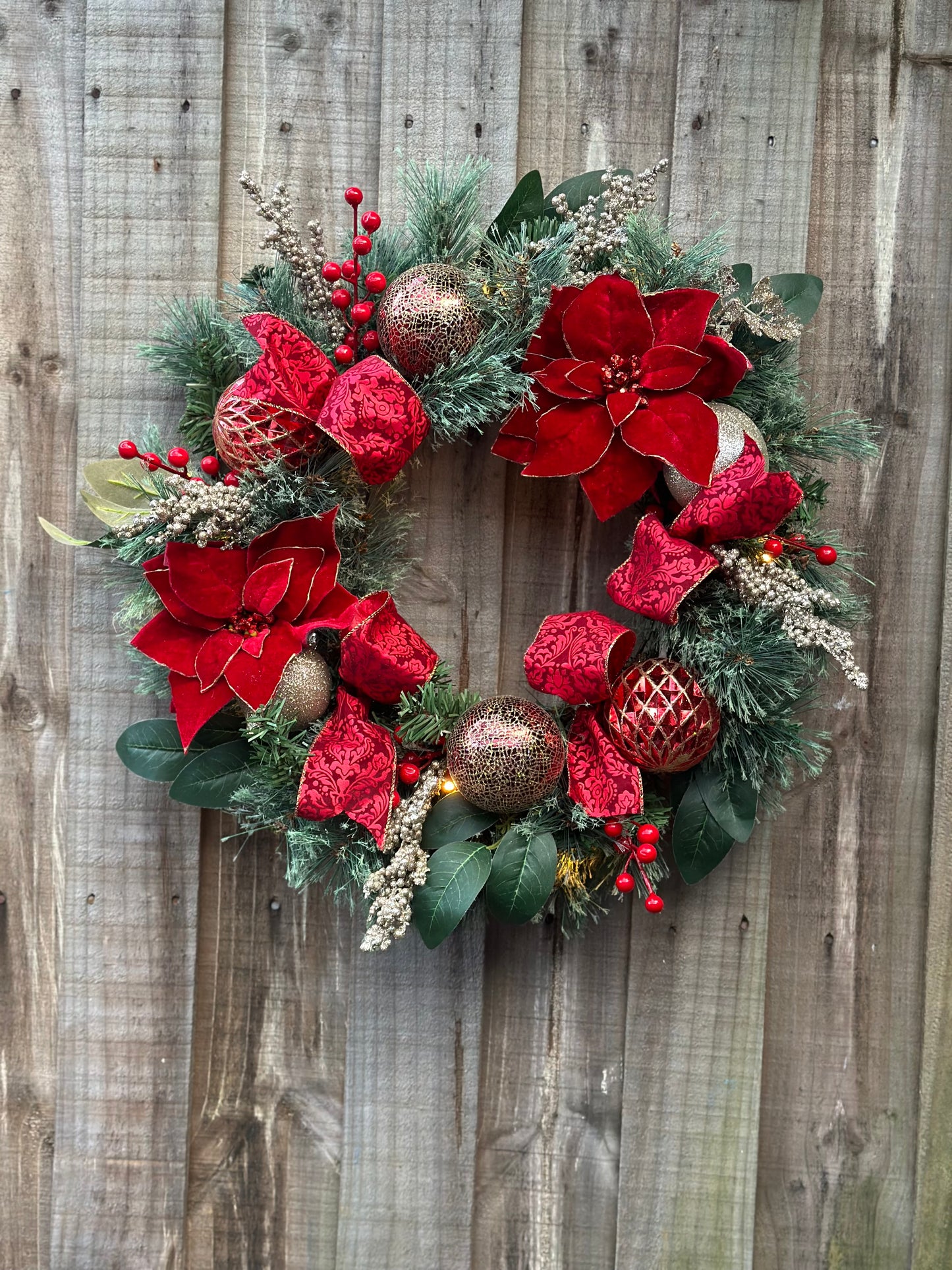 Red Velvet Christmas Wreath