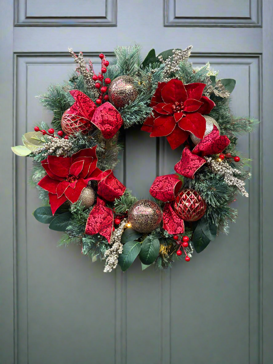 Red Velvet Christmas Wreath