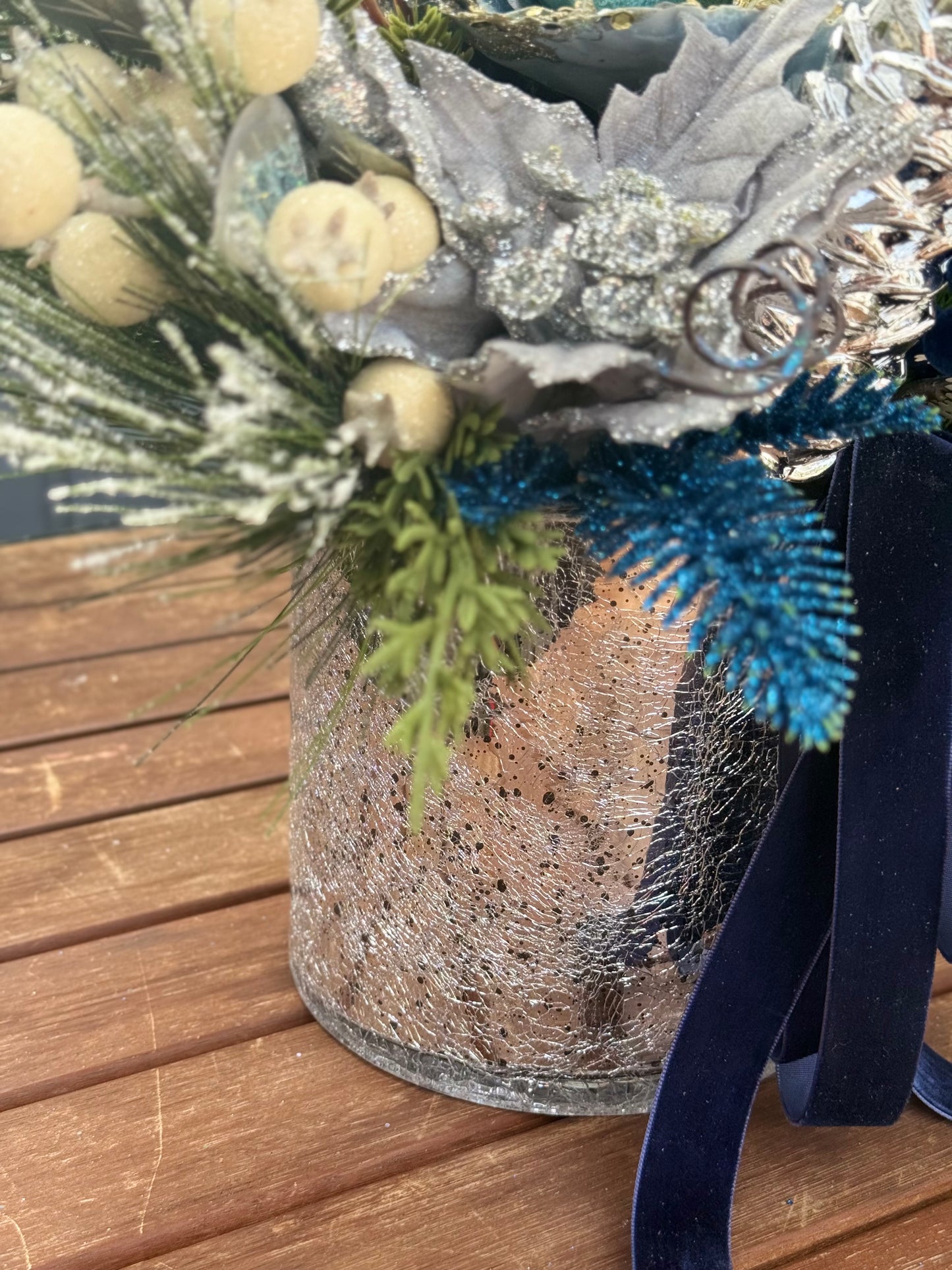 Frosted Sapphire Christmas Arrangement