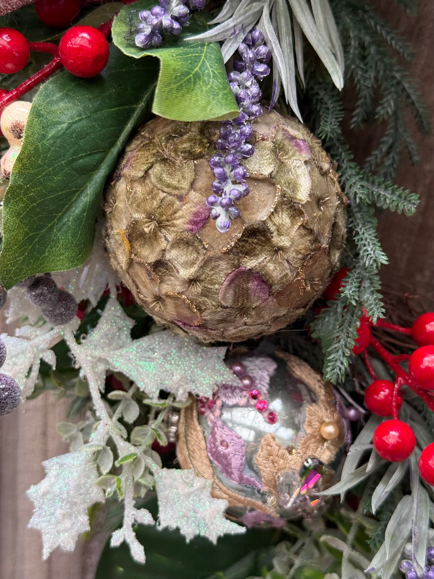 Sugar Plum Vintage Christmas Wreath
