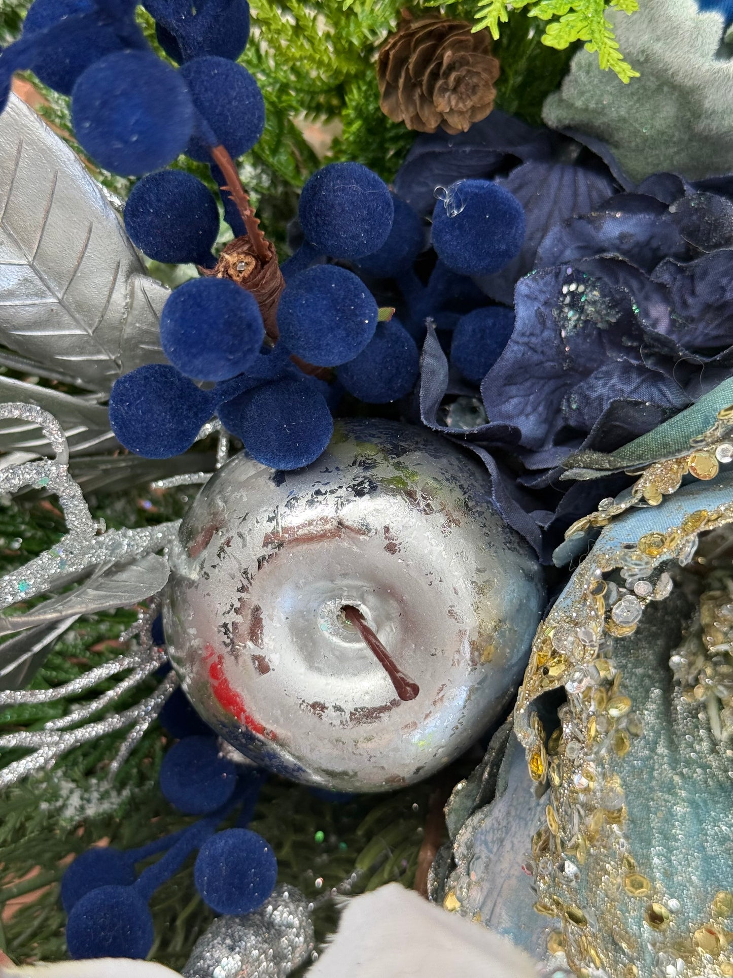 Frosted Sapphire Christmas Arrangement