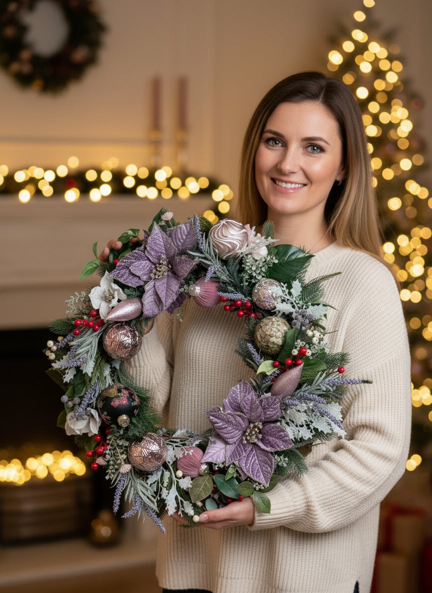 Sugar Plum Vintage Christmas Wreath