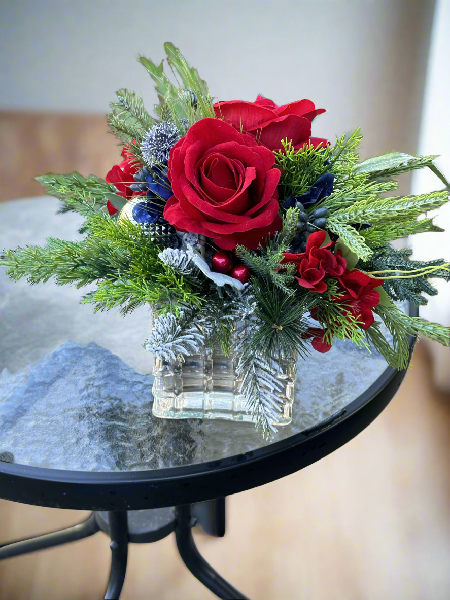 Winter Rose Table Arrangement