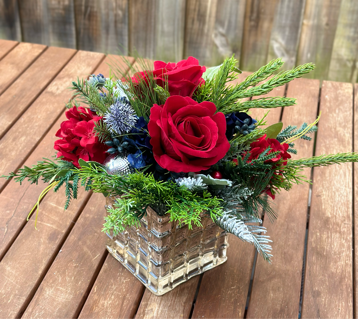 Winter Rose Table Arrangement