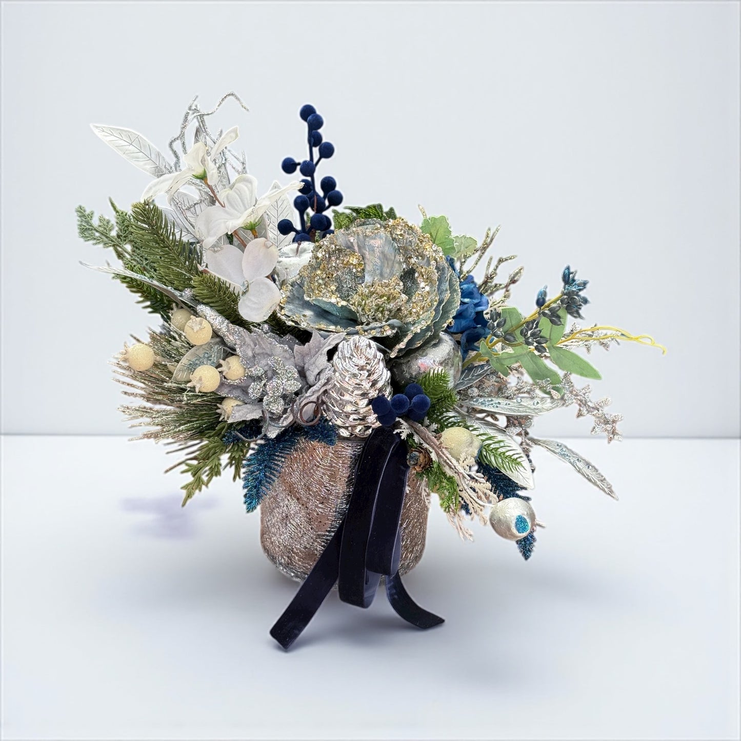 Frosted Sapphire Christmas Arrangement