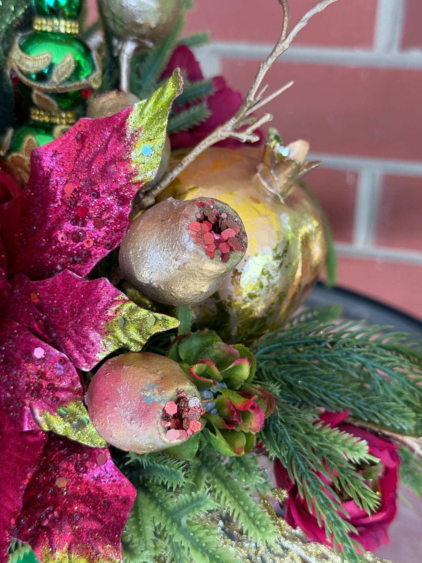 Emerald & Crimson Christmas Arrangement