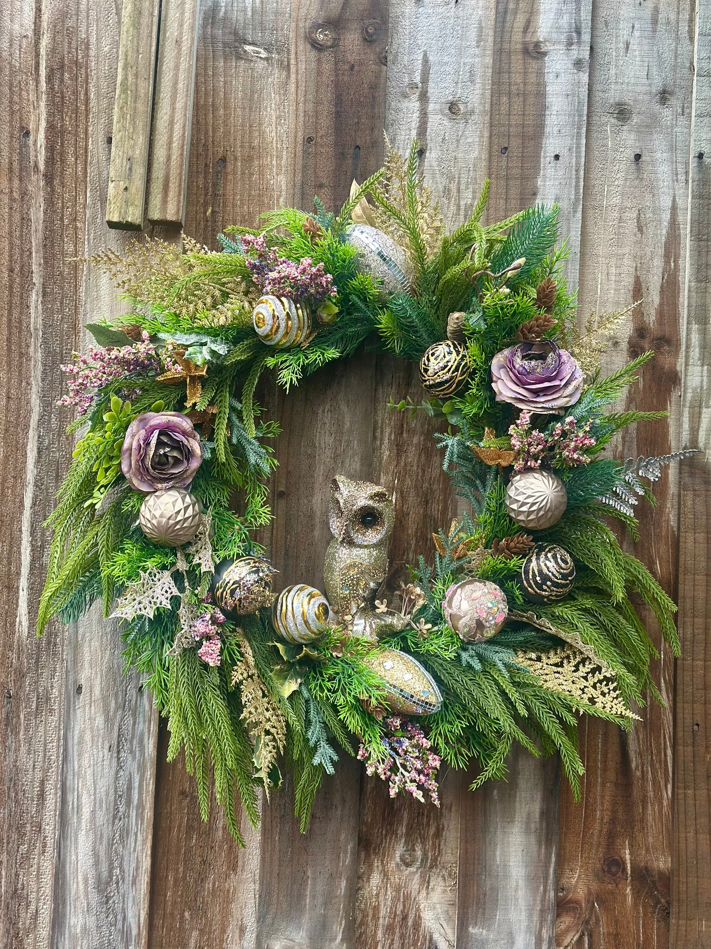 Owl Be Dancing Christmas Wreath
