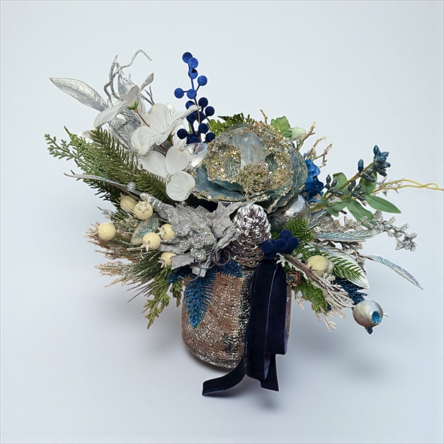 Frosted Sapphire Christmas Arrangement